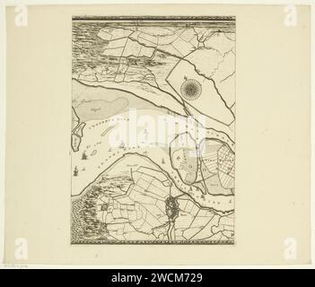 Carte des Maas de Rotterdam à la mer du Nord (deuxième partie), Joost van Geel, 1740 imprimer deuxième partie d'une carte des Maas de Rotterdam à la mer du Nord. Imprimeur : Rotterdampublisher : Amsterdampublisher : RotterdamRotterdam cartes de gravure sur papier / gravure de différents pays ou régions. Cartes des villes Brielle. Vieux Maas Banque D'Images