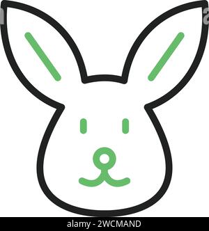 Image vectorielle d'icône de visage de lapin. Illustration de Vecteur