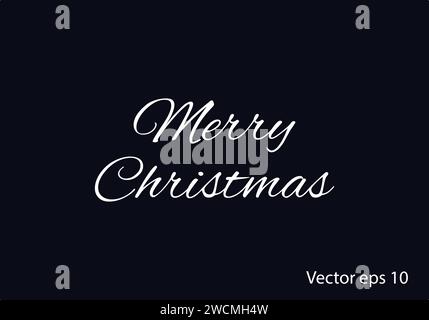 Joyeux Noël élégant dessin d'illustration de texte Illustration de Vecteur