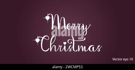 Joyeux Noël élégant dessin d'illustration de texte Illustration de Vecteur
