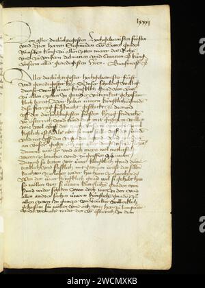 Aarau, Aargauer Kantonsbibliothek, MsMurQ 11, F. 81r – Guide de rédaction de lettres. Banque D'Images