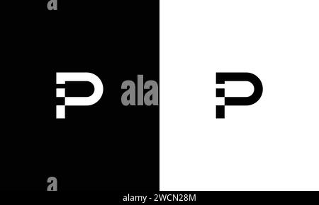 Pi abstraite initiale monogramme lettre logo alphabet design Illustration de Vecteur