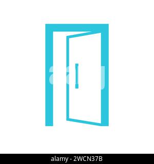 Dooropen - icône, symbole. De la série d'icônes bleues. Elément de conception. Illustration de Vecteur
