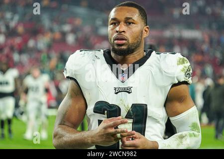 Tampa Bay, Floride, États-Unis, 15 janvier 2024, Kevin Byard, joueur des Eagles de Philadelphie, n°31 au Raymond James Stadium. (Crédit photo : Marty Jean-Louis/Alamy Live News Banque D'Images