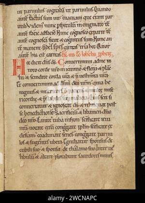 Aarau, Aargauer Kantonsbibliothek, MsWettF 13, F. 12r – Epistolare OCist. Banque D'Images