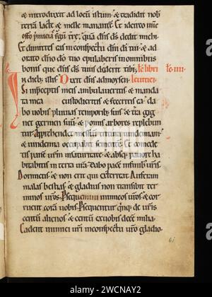 Aarau, Aargauer Kantonsbibliothek, MsWettF 13, F. 61r – Epistolare OCist. Banque D'Images