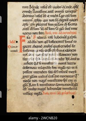 Aarau, Aargauer Kantonsbibliothek, MsWettF 13, F. 66v – Epistolare OCist. Banque D'Images