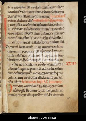 Aarau, Aargauer Kantonsbibliothek, MsWettF 13, F. 98r – Epistolare OCist. Banque D'Images