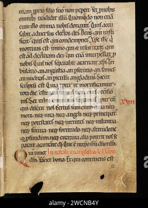 Aarau, Aargauer Kantonsbibliothek, MsWettF 13, F. 92r – Epistolare OCist. Banque D'Images