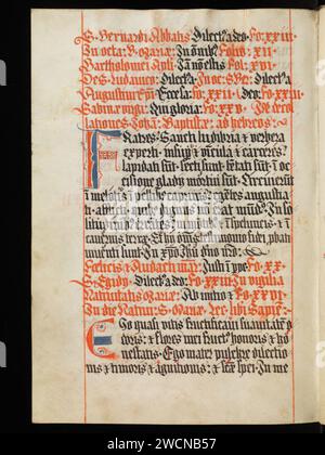 Aarau, Aargauer Kantonsbibliothek, MsWettF 13, F. 86v – Epistolare OCist. Banque D'Images