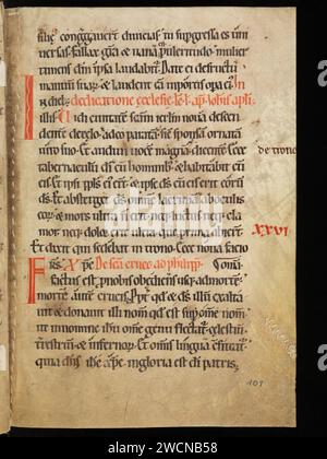 Aarau, Aargauer Kantonsbibliothek, MsWettF 13, F. 101r – Epistolare OCist. Banque D'Images