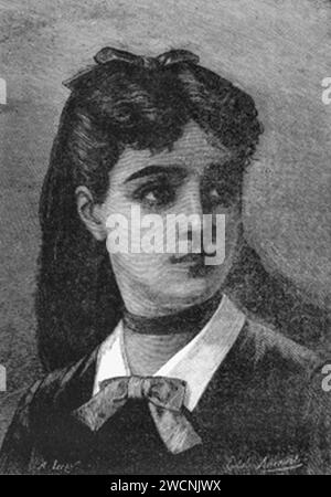 Sophie Germain, Marie-Sophie Germain (1776 – 1831) mathématicienne, physicienne et philosophe française. Banque D'Images