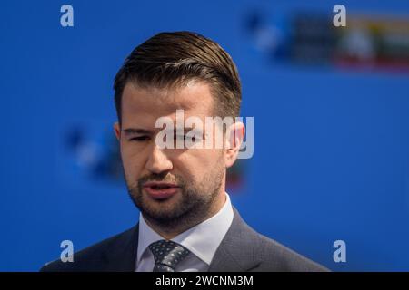 VILNIUS, LITUANIE. 11 juillet 2023. Jakov Milatovic, Président du Monténégro, lors du SOMMET DE l'OTAN 2023. Vilnius, Lituanie. Banque D'Images