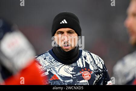 Entraînement d'échauffement Harry Kane FC Bayern Munich FCB (29), portrait, Allianz Arena, Munich, Bavière, Allemagne Banque D'Images