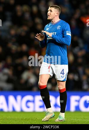 Glasgow, Royaume-Uni. 16 janvier 2024. John Lundstram des Rangers lors du match amical au Ibrox Stadium, Glasgow. Le crédit photo devrait se lire : Neil Hanna/Sportimage crédit : Sportimage Ltd/Alamy Live News Banque D'Images