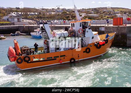 Cape Clear Ferry quitte Baltimore Harbour West Cork Irlande Banque D'Images