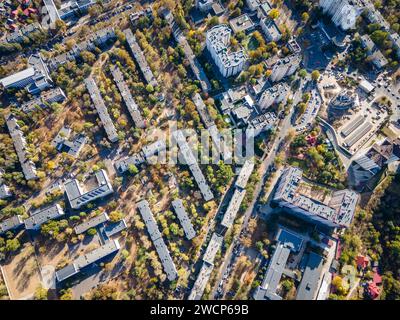 photo aérienne du quartier de la ville de chisinau moldavie Banque D'Images