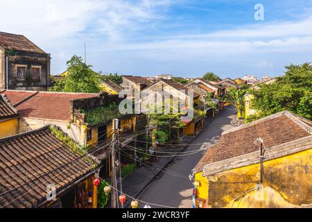 vue sur la ville antique de hoi an, un site du patrimoine mondial de l'unesco au vietnam Banque D'Images