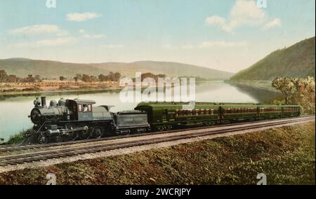 Black Diamond Express, Lehigh Valley Railroad, Pennsylvanie 1898. Banque D'Images