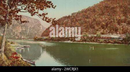 Delaware River, Delaware Water Gap, Pennsylvanie 1900. Banque D'Images