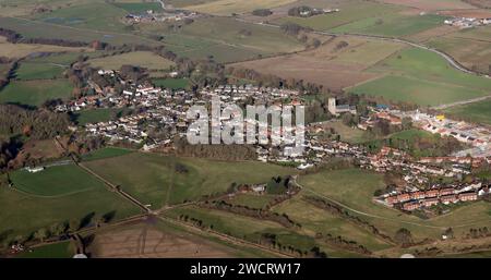 Vue aérienne du village de Spofforth Banque D'Images