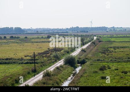 Vue du paysage de Broadland depuis le sommet de l'usine Horsey dans les Norfolk Broads septembre 2023 Banque D'Images