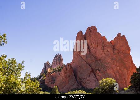 Une vue panoramique des roches rouges dans le canyon dans le Colorado, USA Banque D'Images