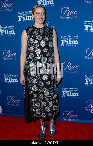 GRETA Gerwig BEI der 16. Verleihung des Kirk Douglas Award for Excellence in film auf dem 39. Festival international du film de Santa Barbara im Hotel Ritz-Carlton Bacara. Santa Barbara, 13.01.2024 *** Greta Gerwig au 16e Prix Kirk Douglas pour l'excellence cinématographique au Festival International du film de Santa Barbara 39 à l'Hôtel Ritz Carlton Bacara Santa Barbara, 13 01 2024 Foto:XC.xVanxWagonerx/xFuturexImagex Gosling 4101 Banque D'Images