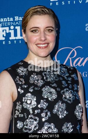 GRETA Gerwig BEI der 16. Verleihung des Kirk Douglas Award for Excellence in film auf dem 39. Festival international du film de Santa Barbara im Hotel Ritz-Carlton Bacara. Santa Barbara, 13.01.2024 Banque D'Images