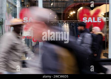 Londres, Royaume-Uni. 17 janvier 2024. L'inflation britannique monte à 4,0% en décembre. Crédit : Matthew Chattle/Alamy Live News Banque D'Images