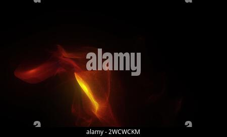 Ondulation de particules d'or. Rendu 3D généré par ordinateur Banque D'Images