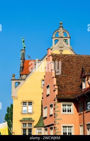 L'Allemagne, la Bavière, le lac de Constance (Bodensee), Lindau, la Maximilianstrasse Banque D'Images