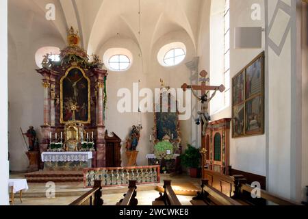 Allemagne, Bade Wurttemberg, haute-Souabe, route baroque haute-Souabe, Steinhausen an der Rottum, église de pèlerinage de l'Assomption Banque D'Images