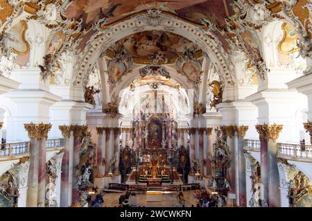 Allemagne, Bade Wurttemberg, Alb souabe (Schwaebische Alb), route baroque souabe supérieure, Zwiefalten, ancienne église du monastère abbatial Banque D'Images