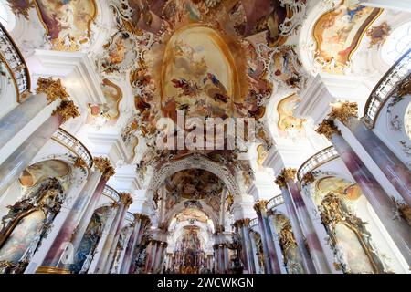 Allemagne, Bade Wurttemberg, Alb souabe (Schwaebische Alb), route baroque souabe supérieure, Zwiefalten, ancienne église du monastère abbatial Banque D'Images