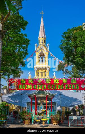 Vietnam, Ho Chi Minh ville (Saigon), quartier de Cholon, église Saint François Xavier Banque D'Images