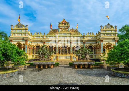 Vietnam, Delta du Mékong, My Tho, temple bouddhiste Vinh Trang Banque D'Images