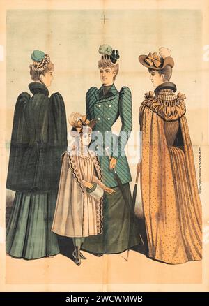 Fashions pour femmes (c.1890). Affiche publicitaire française Banque D'Images