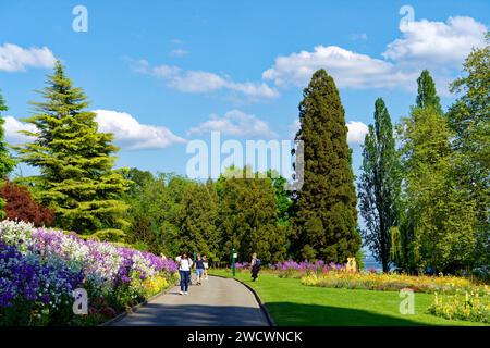 Allemagne, Bade Wurttemberg, Lac de Constance (Bodensee), île Mainau, île jardin sur le Lac de Constance Banque D'Images