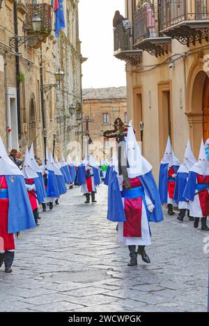 Italie, Sicile, Enna, procession du Vendredi Saint Banque D'Images