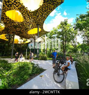 Hongrie, Budapest, sur l'Euro bike 6, la curieuse maison de la musique dans les bois de la ville Banque D'Images