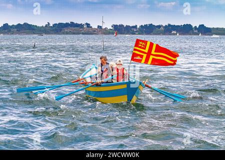 France, Morbihan, Golfe du Morbihan, Larmor-Baden, passage du Gois, Berder Island, voile aviron, édition Gulf week 2023 édition Gulf week 2023 édition Banque D'Images