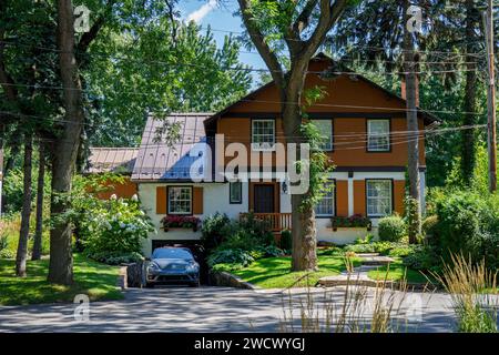 Canada, province de Québec, Montréal, Rosemont-la petite-Patrie, la Cité jardin du tricentenaire et ses belles maisons patrimoniales Banque D'Images