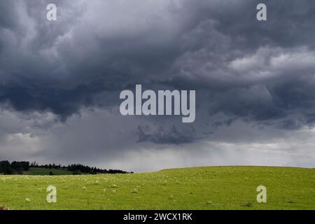 France, Doubs, Haut-Doubs, paysage, tempête Banque D'Images