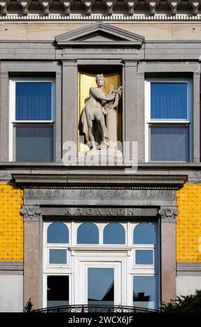 Maisons de ville de style fin-de-siècle, Berchem, Zurenborg area, Anvers, Belgique, Europe Banque D'Images