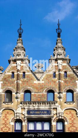 Maisons de ville de style fin-de-siècle, Berchem, Zurenborg area, Anvers, Belgique, Europe Banque D'Images