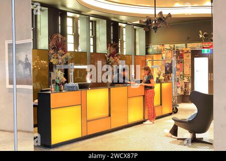 Australie, Nouvelle-Galles du Sud, Sydney, quartier de Chippendale, hôtel boutique The Old Clare Hotel rénové par le cabinet d'architectes Tonkin Zulaikha Greer Architects (TZG), lobby Banque D'Images