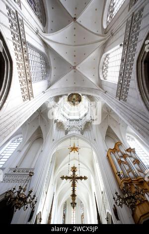 Vue intérieure, Cathédrale notre-Dame, cathédrale notre-Dame, Anvers, Flandre, Belgique, Europe Banque D'Images