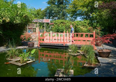 France, Moselle, Amneville, la Cité des Loisirs, l'Aquarium, le jardin zen Banque D'Images