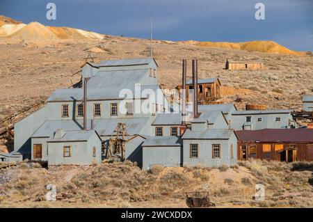 Timbre Standard Mill, Bodie State Historic Park, Californie Banque D'Images